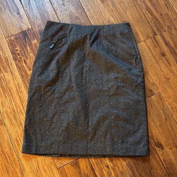 Cold Water Creek Brown Tweed like lined skirt - Picture 1 of 13